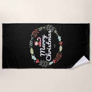 Frohe Weihnachten Klassiker Strandtuch