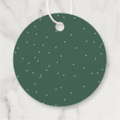 Frohe Weihnachten klassische grüne Weihnachtsgesch Geschenkanhänger (Rückseite)