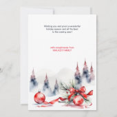 Frohe Weihnachten klassische rote Baubles und Kief (Rückseite)