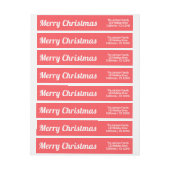 Frohe Weihnachten Klassische Rote Rücksendeadresse (Bogen)