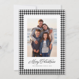 Frohe Weihnachten klassischer Houndstooth ein Foto