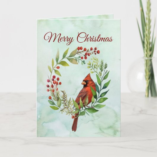 Frohe Weihnachten Klassischer Kardinal (Vorderseite)