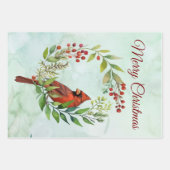 Frohe Weihnachten Klassischer Kardinal  Geschenkpapier Set (Vorderseite 2)