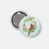 Frohe Weihnachten Klassischer Kardinal Magnet (Vorderseite/Rückseite)