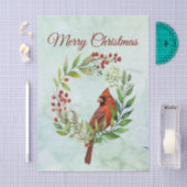 Frohe Weihnachten Klassischer Kardinal  Seidenpapier (Handwerk)