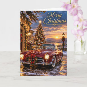 Frohe Weihnachten Klassischer Mercedes Benz Karte