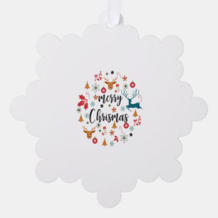 Frohe Weihnachten Klassischer T - Shirt Ornament Karte