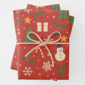 Frohe Weihnachten Klassischer Wrap Geschenkpapier Set (Beispiel)