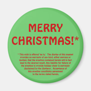 FROHE WEIHNACHTEN! * (Klein Gedruckte) Magnet
