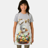 Frohe Weihnachten kleine Duckling in den Lichtern  Schürze (Insitu)