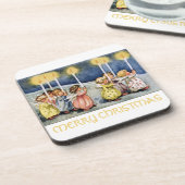 Frohe Weihnachten Kleine Engel Untersetzer (Linke Seite)