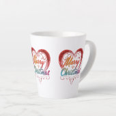Frohe Weihnachten Kleine Latte Tasse, 12 oz Milchtasse (Rechte Ecke)