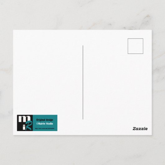 Frohe Weihnachten. Kleiner Weihnachtsgel Postkarte (Rückseite)