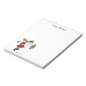 Frohe Weihnachten Kleines Mädchen Notizblock (Rotiert)