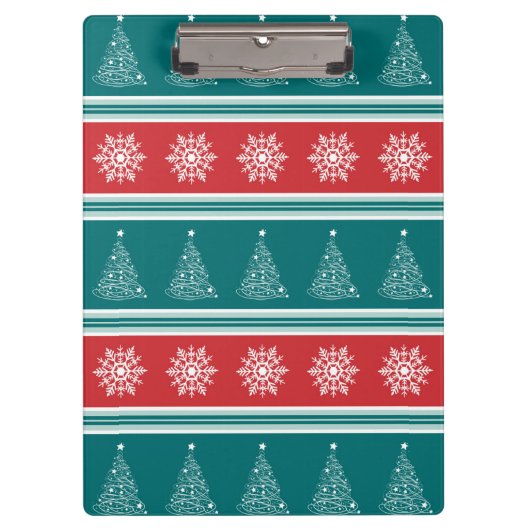 Frohe Weihnachten Klemmbrett (Vorderseite)