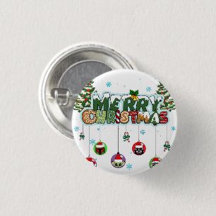 Frohe Weihnachten Knopf Button