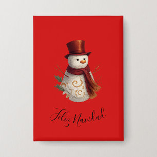 Frohe Weihnachten Knopf - Feliz Navidad Button