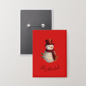 Frohe Weihnachten Knopf - Feliz Navidad Button (Vorderseite/Rückseite)