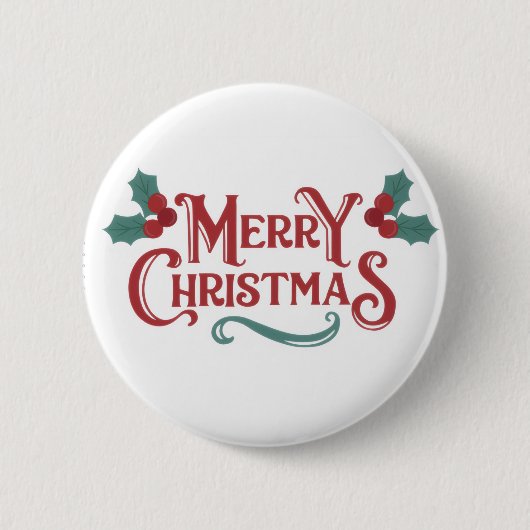 Frohe Weihnachten Knopf – Weihnachtsaccessoire Button (Vorderseite)