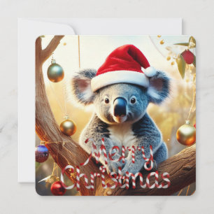 Frohe Weihnachten Koala Weihnachtsmannmütze Gumtre