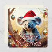 Frohe Weihnachten Koala Weihnachtsmannmütze Gumtre (Vorne/Hinten)