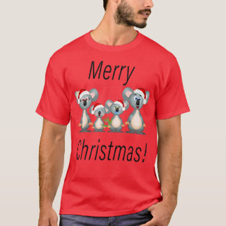 Frohe Weihnachten Koala weiß T-Shirt