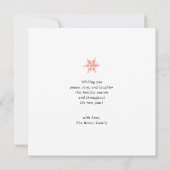 Frohe Weihnachten | Korallenurlaubsgrußkarte Einladung (Rückseite)