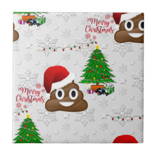 frohe weihnachten kotz emoji fliese
