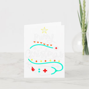 Frohe Weihnachten Krankenschwester Arzt Stethoskop Karte