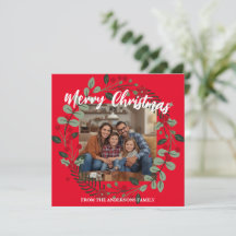 Frohe Weihnachten Kranz Foto Personalisiert Famili