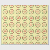 Frohe Weihnachten Kranz Geschenkpapier (Flach)