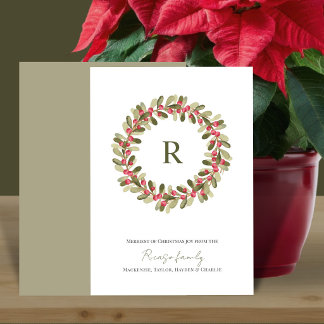 Frohe Weihnachten Kranz Personalisiert Monogramm