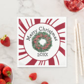 Frohe Weihnachten Kranz Serviette (Beispiel)