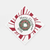 Frohe Weihnachten Kranz Serviette (Ecke)