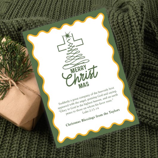 Frohe Weihnachten Kreuz Baum Segen