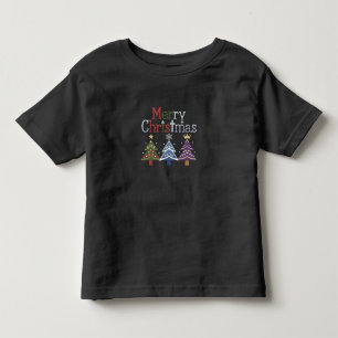 Frohe Weihnachten Kreuz Xmas Baum Retro Kleinkind T-shirt