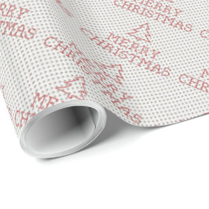 Frohe Weihnachten Kreuzstich-Schild Geschenkpapier
