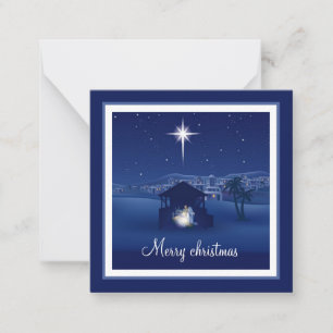 Frohe Weihnachten Krippe Mitteilungskarte