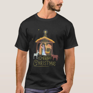 Frohe Weihnachten - Krippe Nord Star - Baby T-Shirt