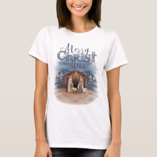 Frohe Weihnachten Krippe T-Shirt