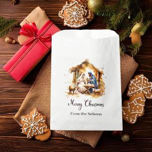 Frohe Weihnachten Krippen-Keks und Geschenktütchen