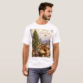 Frohe Weihnachten Krippenbaum T-Shirt (Vorne ganz)