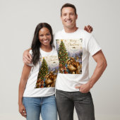 Frohe Weihnachten Krippenbaum T-Shirt (Unisex)