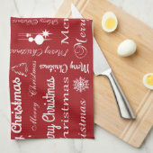 Frohe Weihnachten Küchentuch (Viertel Falte)