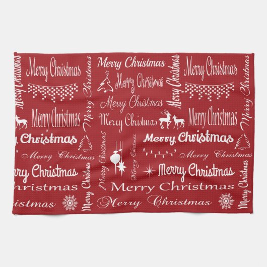 Frohe Weihnachten Küchentuch (Horizontal)