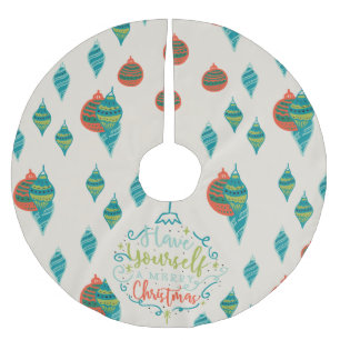 Frohe Weihnachten Kugel & Weihnachtsbaumschmuck Mu Polyester Weihnachtsbaumdecke