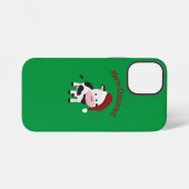 Frohe Weihnachten Kuh iPhone Hülle (Rückseite (Horizontal))