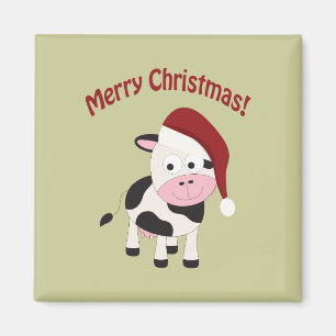 Frohe Weihnachten Kuh Magnet