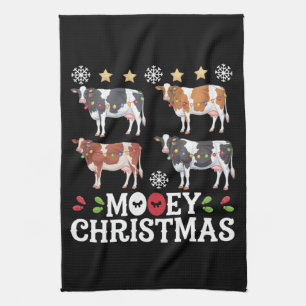 Frohe Weihnachten Kuhliebhaber Urlaub Bauernhof La Geschirrtuch