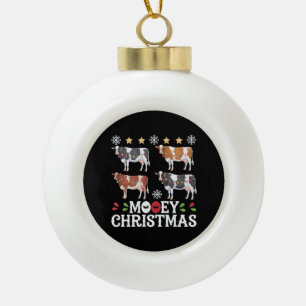 Frohe Weihnachten Kuhliebhaber Urlaub Bauernhof La Keramik Kugel-Ornament